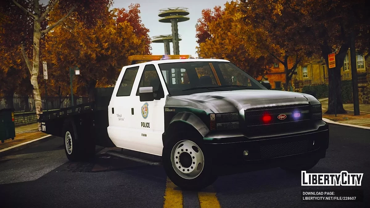 Vapid Sadler LSPD Ramp Truck [Addon / Volante Móvel / 2 Liveries / LQ] / GTA 4