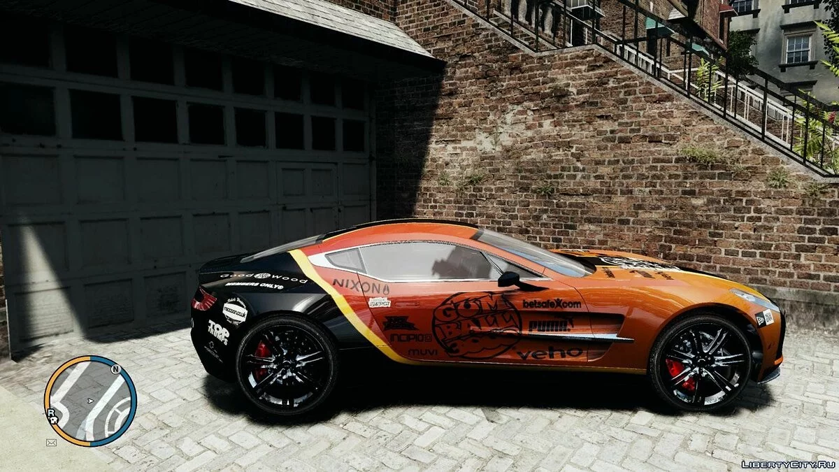 2010 Aston Martin One-77 Gumball 3000 Розфарбування / GTA 4