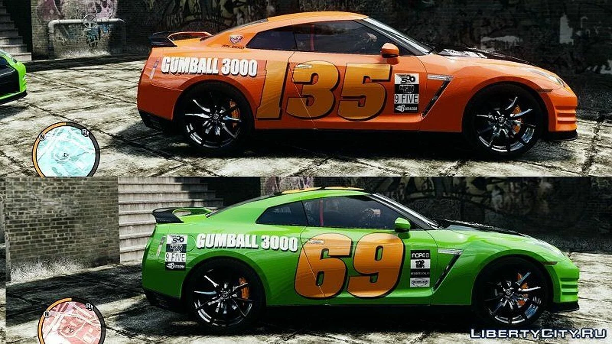 2012 Nissan GT-R Édition Noire Gumball 3000 Peinture / GTA 4
