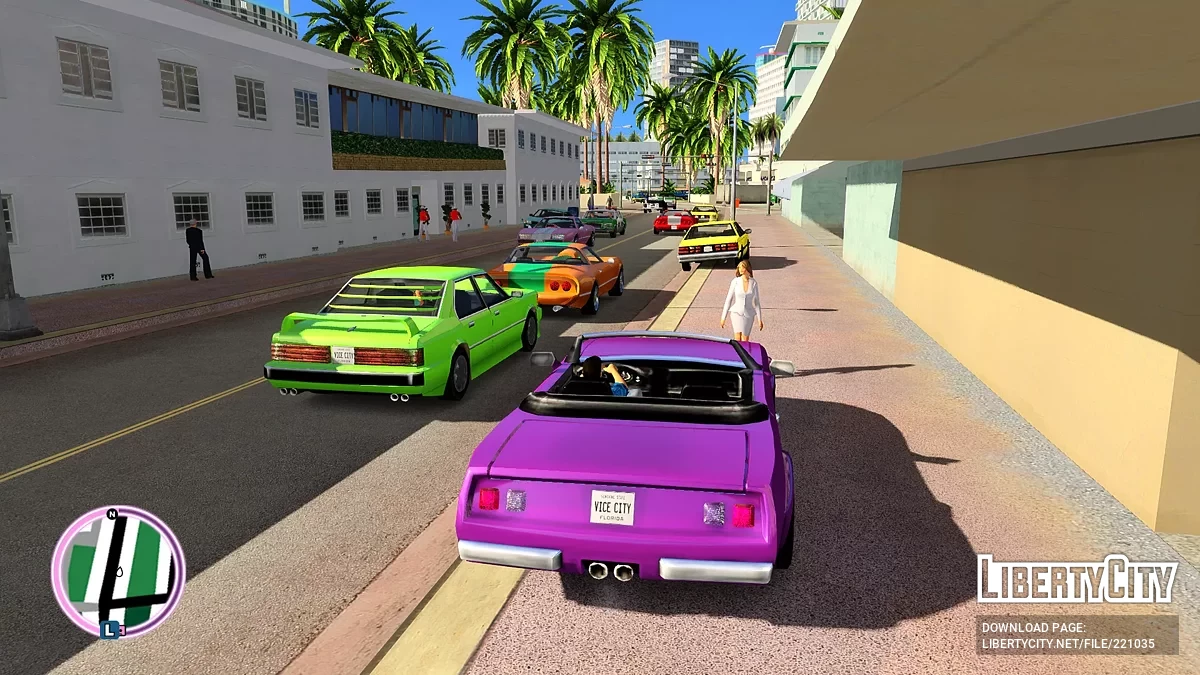 Барвисті автомобілі для Vice City Nextgen Edition / GTA 4