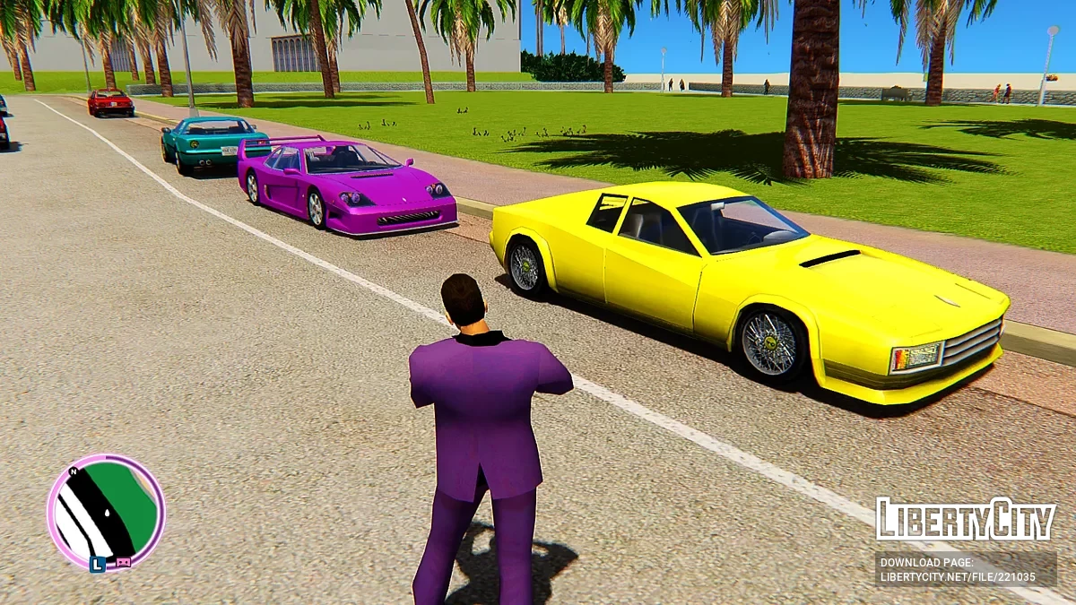 Барвисті автомобілі для Vice City Nextgen Edition / GTA 4