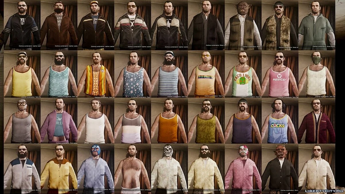 Trevor from GTA 5 with all clothing / GTA 4