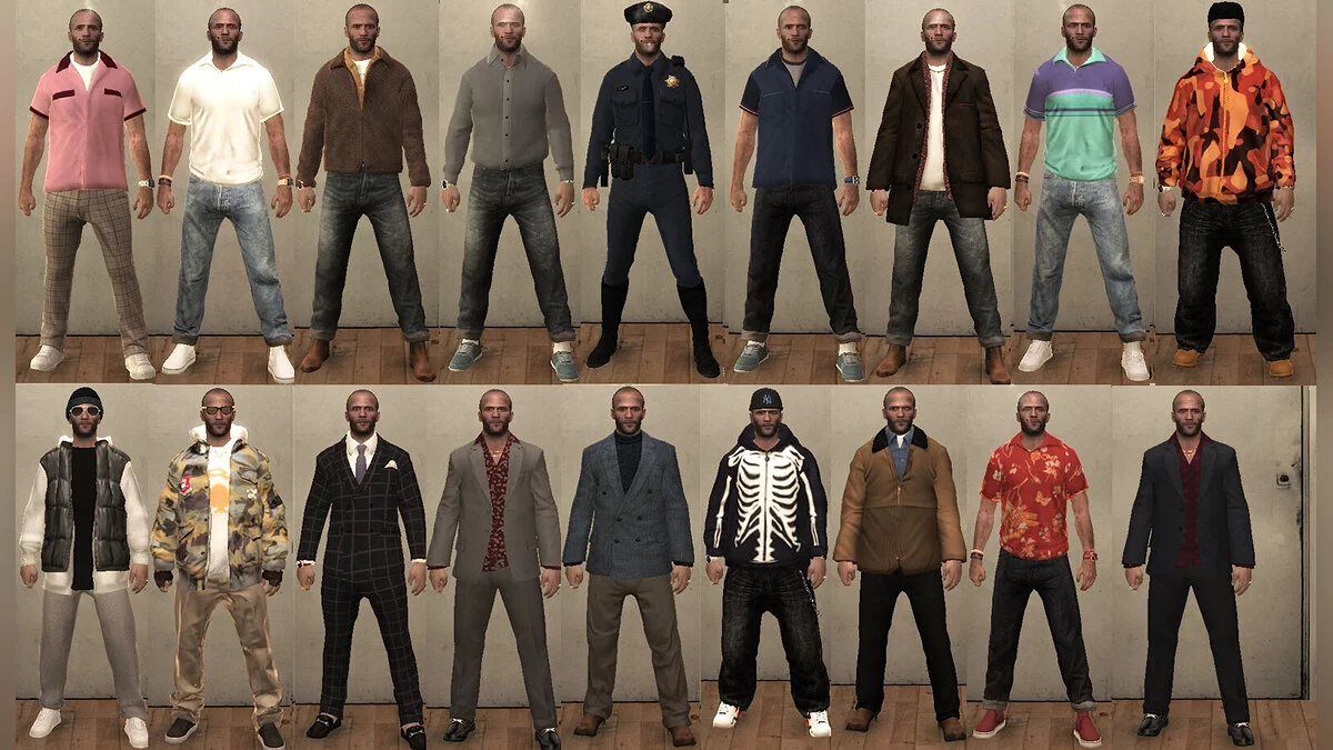 Jason Statham - Paket Pakaian Besar / GTA 4