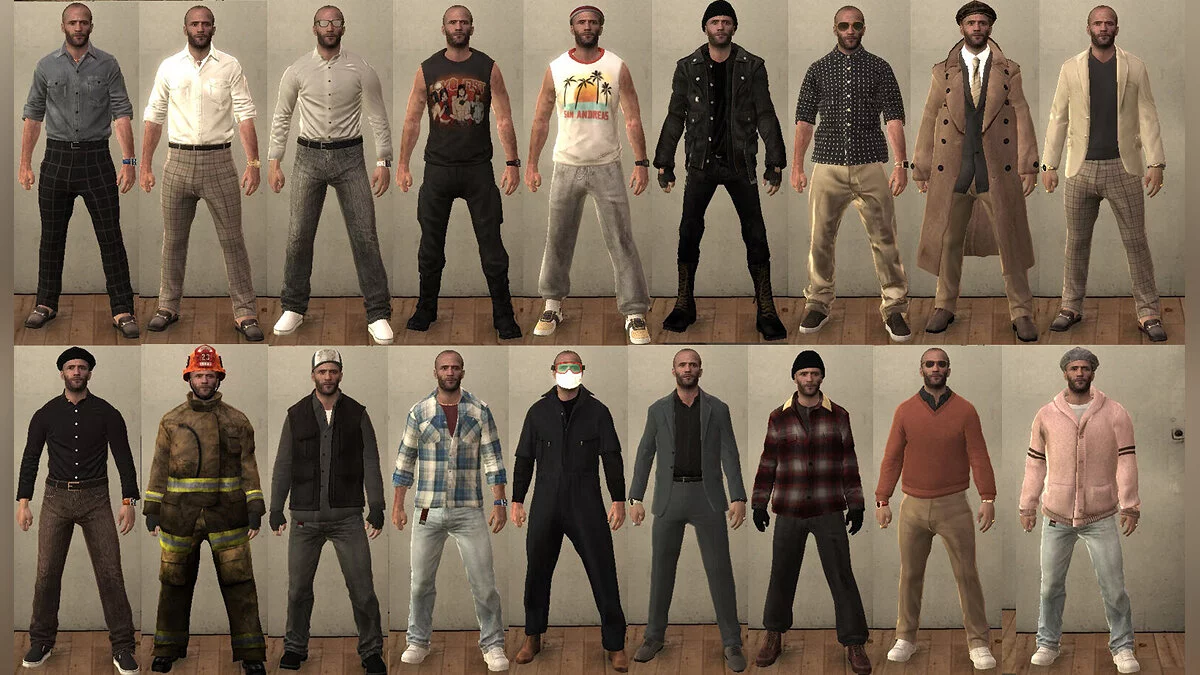 Jason Statham - Paket Pakaian Besar / GTA 4