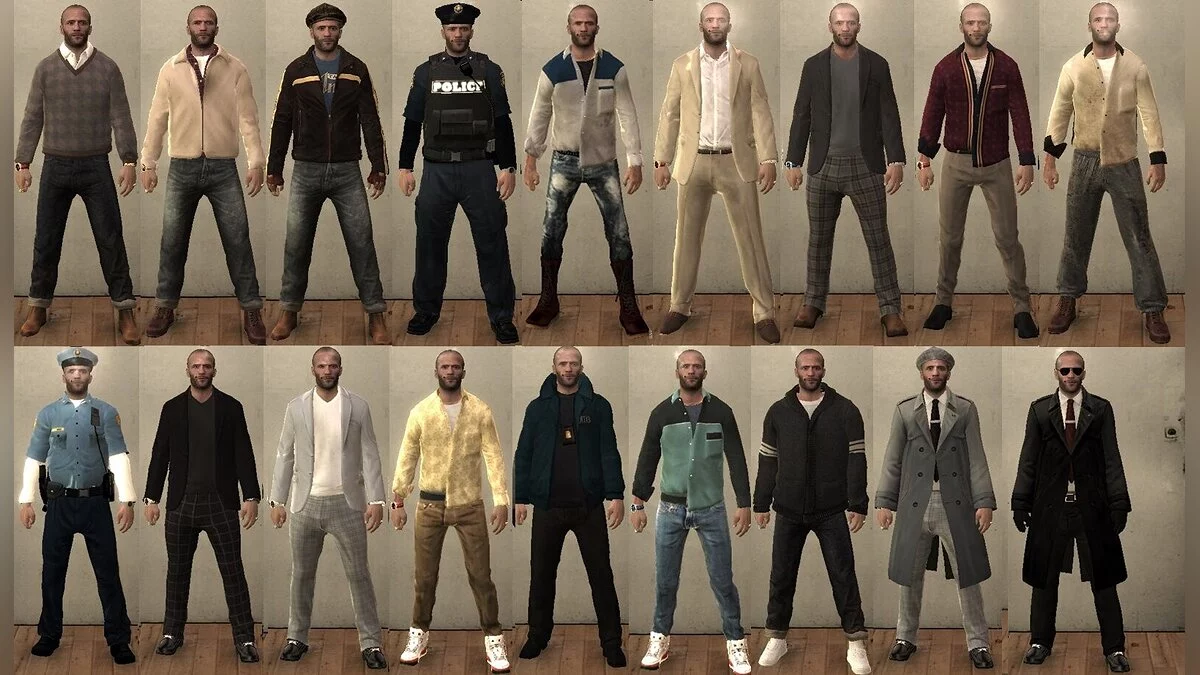 Jason Statham - Paket Pakaian Besar / GTA 4