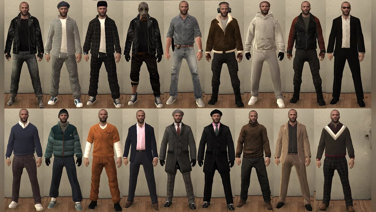Jason Statham - Paket Pakaian Besar / GTA 4