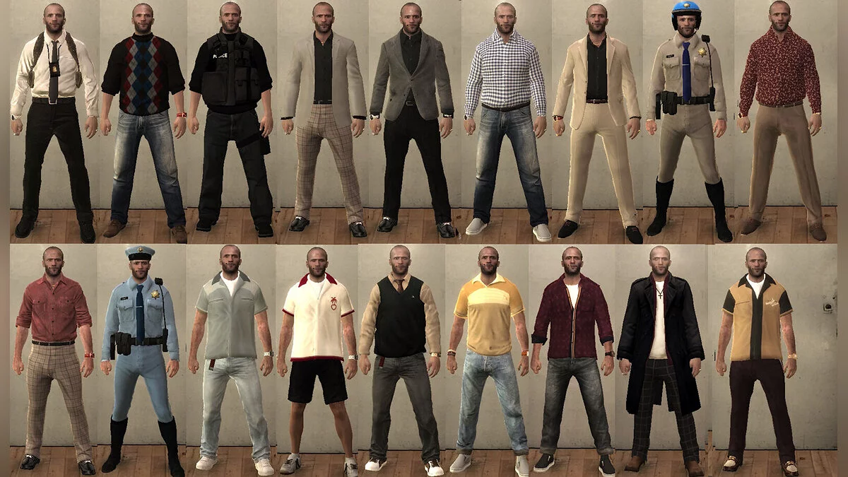 Jason Statham - Paket Pakaian Besar / GTA 4