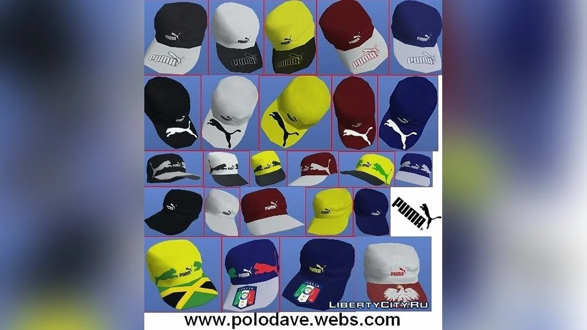 Collection of Puma Caps / GTA 4