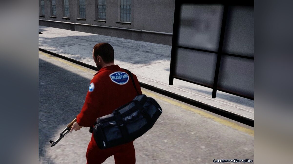 niko bellic brown leather jacket, gta 4 loading screen, Stable Diffusion