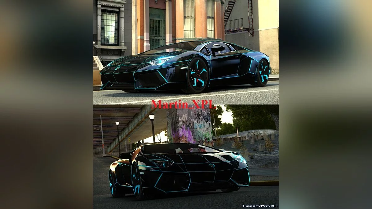 Lamborghini Aventador TRON Edition [EPM] / GTA 4