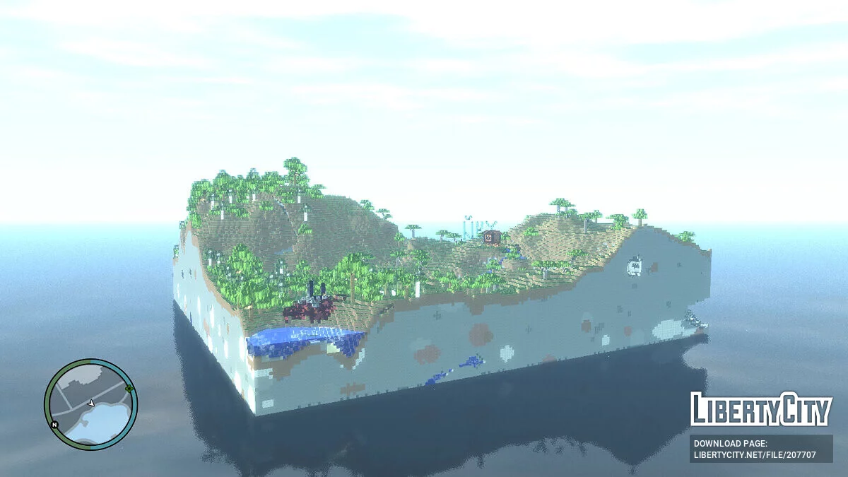 Шматок острова з Minecraft 1.20.4 / GTA 4