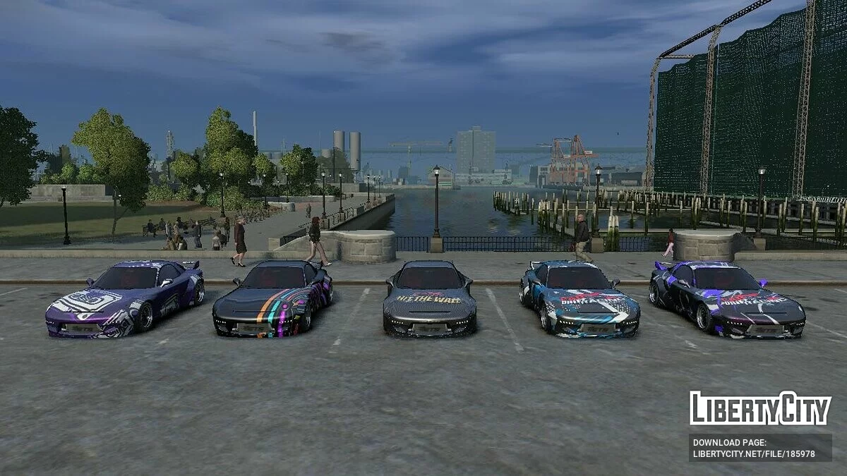 Mazda RX-7 Rocket Bunny + new vinyls / GTA 4