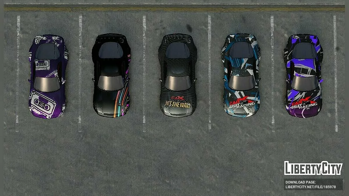 Mazda RX-7 Rocket Bunny + new vinyls / GTA 4
