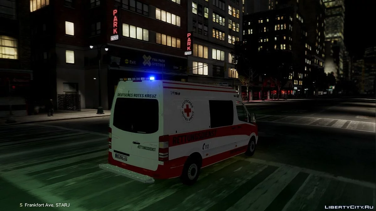 Mercedes Benz Sprinter [DRK] Швидка допомога [Krankenwagen] / GTA 4