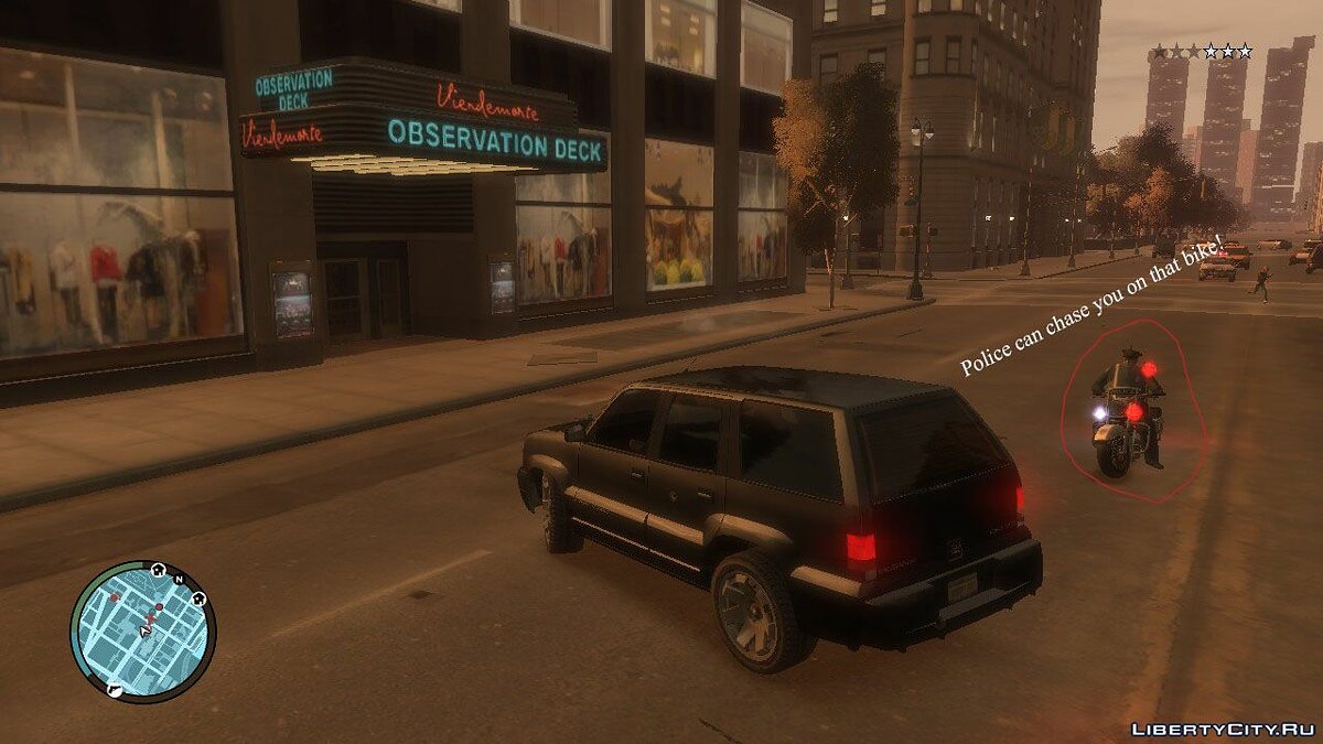 Download GTA IV Cop Cars Changed To Bike v1.0 for GTA 4