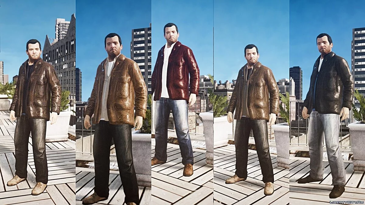 Michael, Franklin, Trevor, and Chop for GTA IV / GTA 4