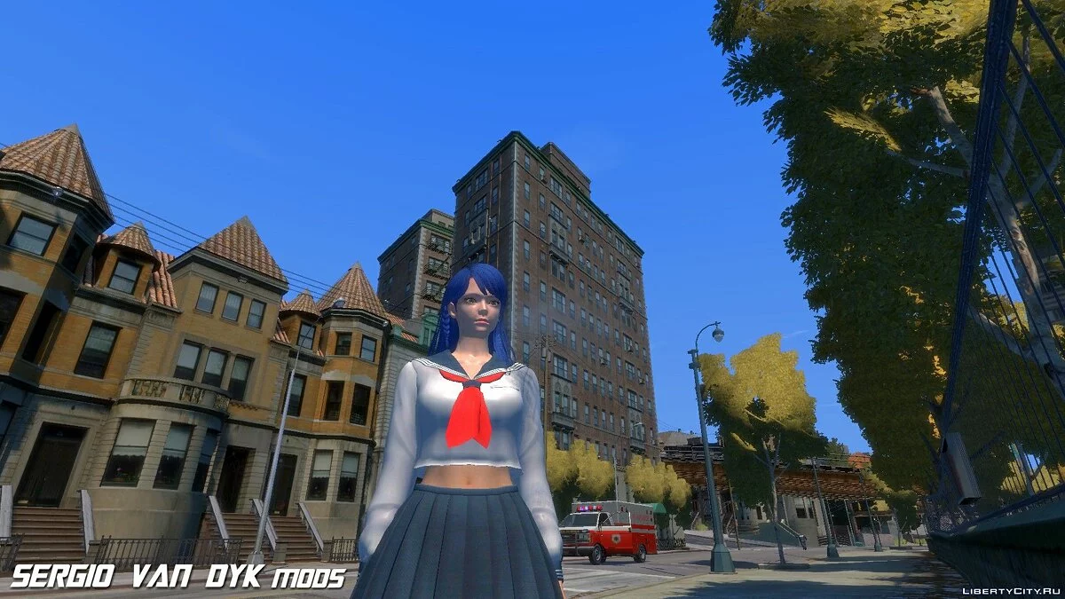 لوبيليا في الزي المدرسي من Dead or Alive Xtreme Venus Vacation / جي تي إيه 4