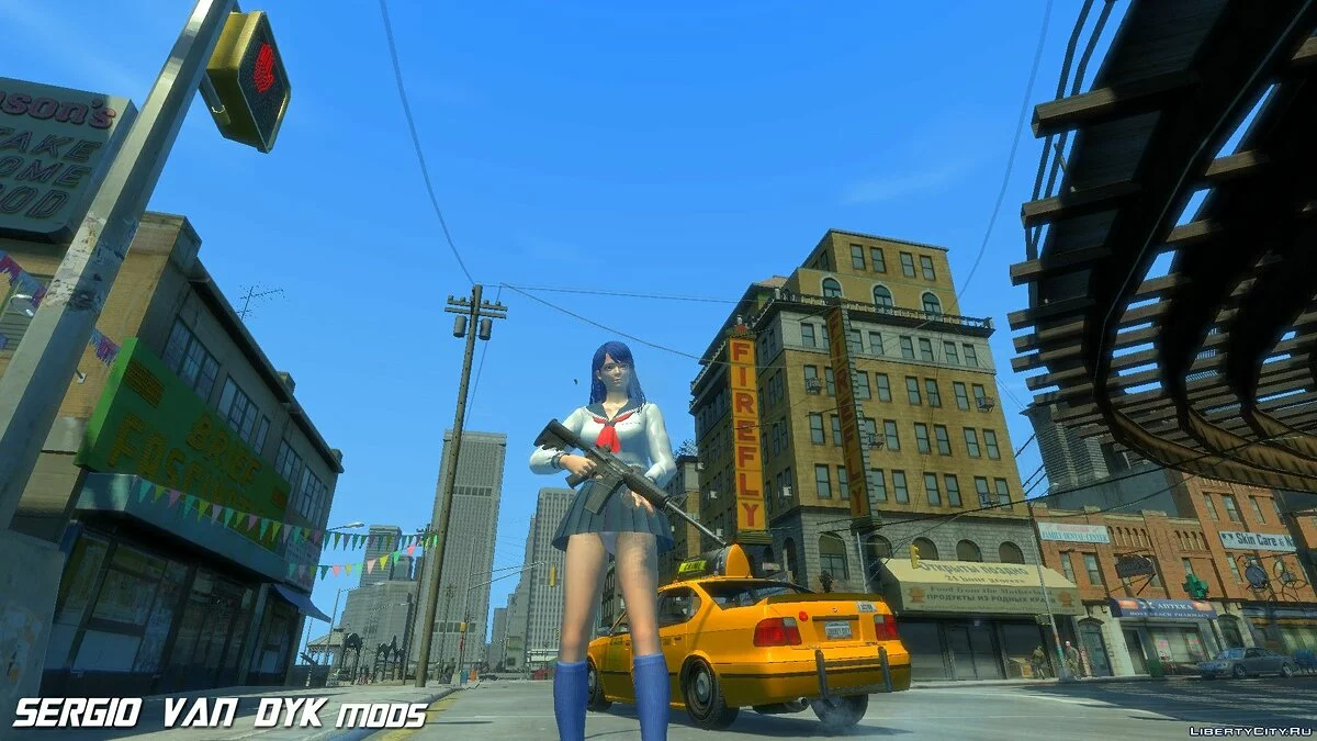 لوبيليا في الزي المدرسي من Dead or Alive Xtreme Venus Vacation / جي تي إيه 4