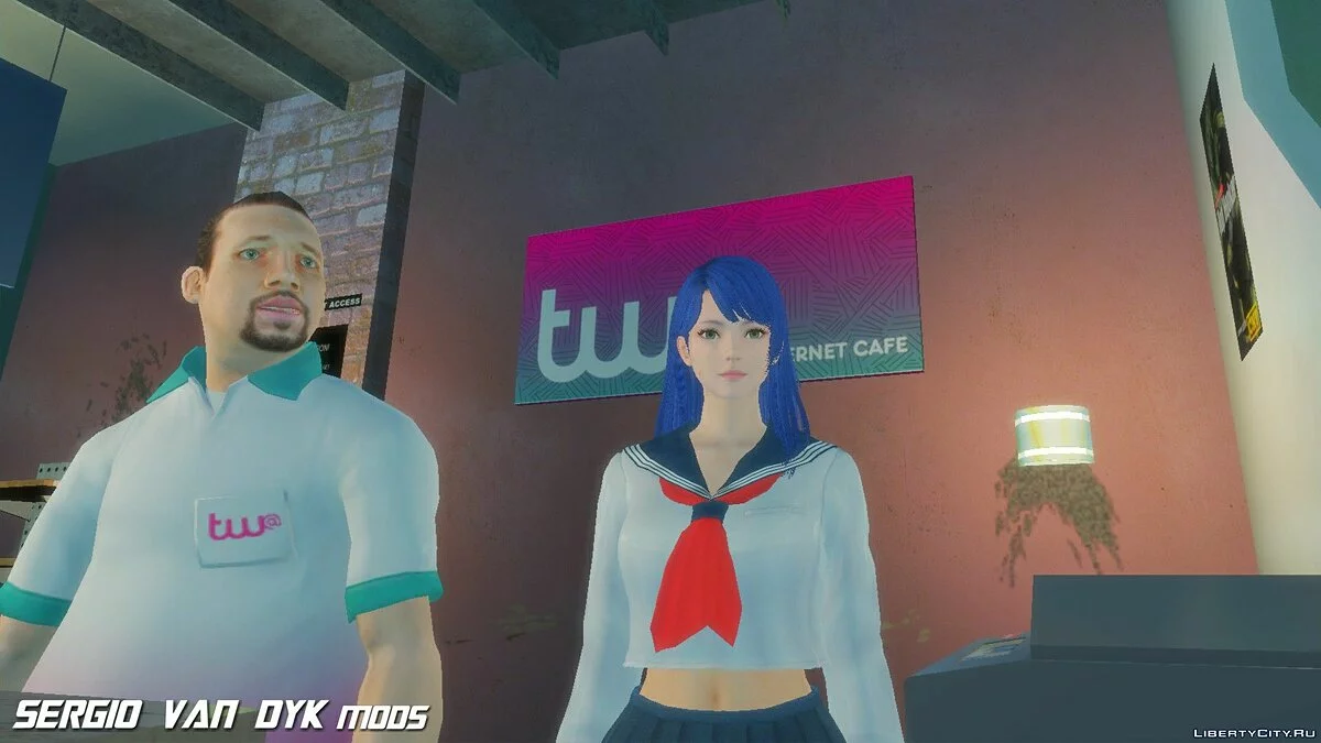 لوبيليا في الزي المدرسي من Dead or Alive Xtreme Venus Vacation / جي تي إيه 4