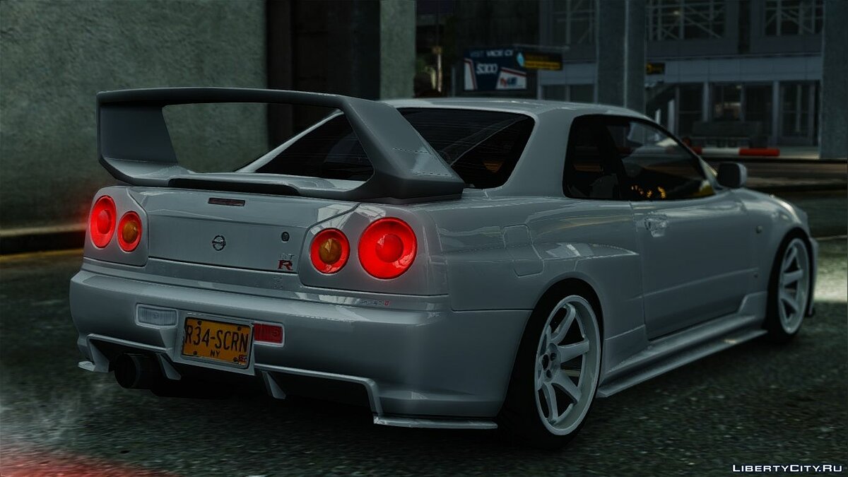 Nissan Skyline GTR r34 серый