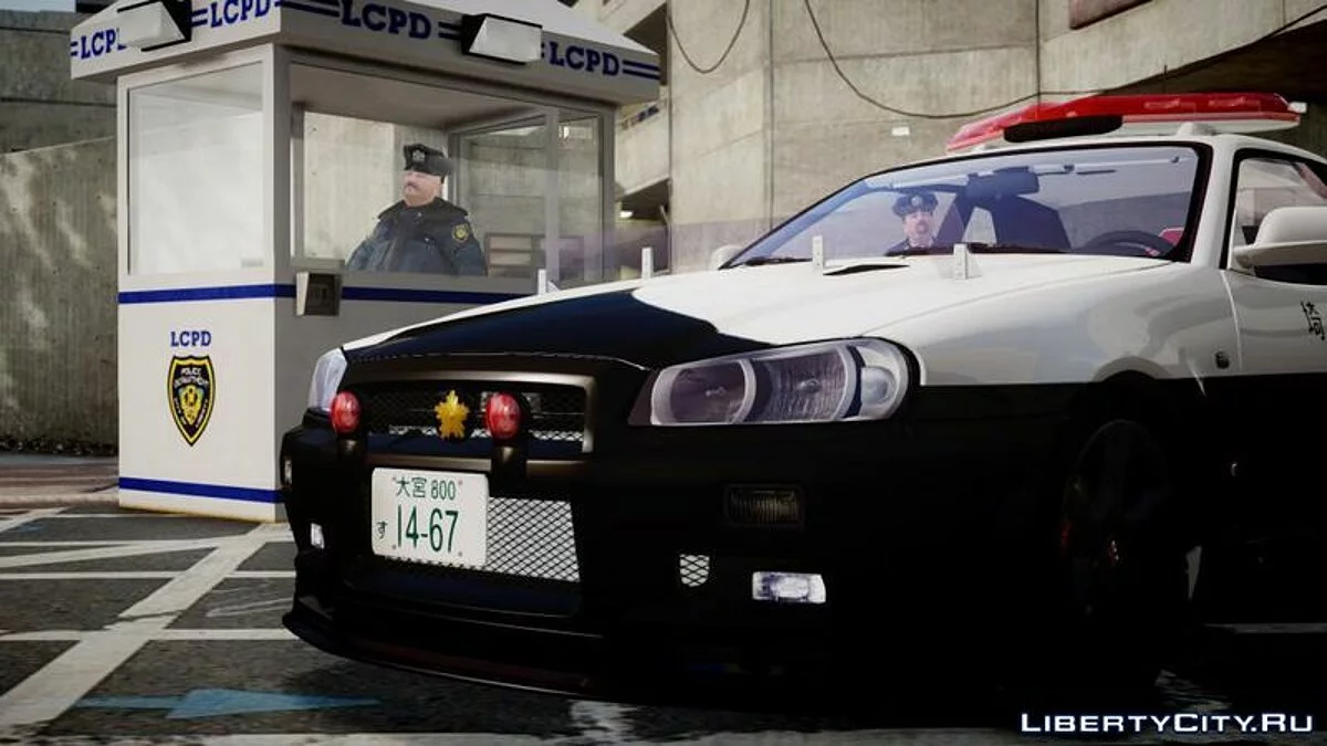 Nissan Skyline GT-R R34 V-Spec II Polícia / GTA 4