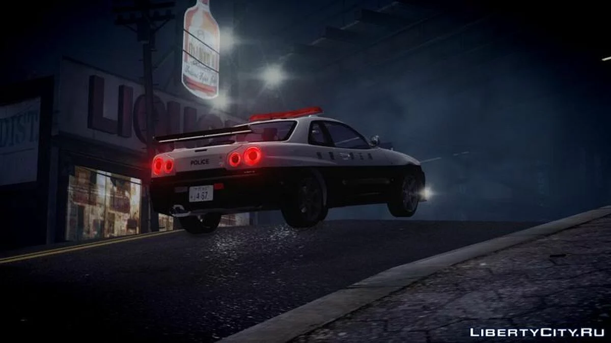 Nissan Skyline GT-R R34 V-Spec II Polícia / GTA 4