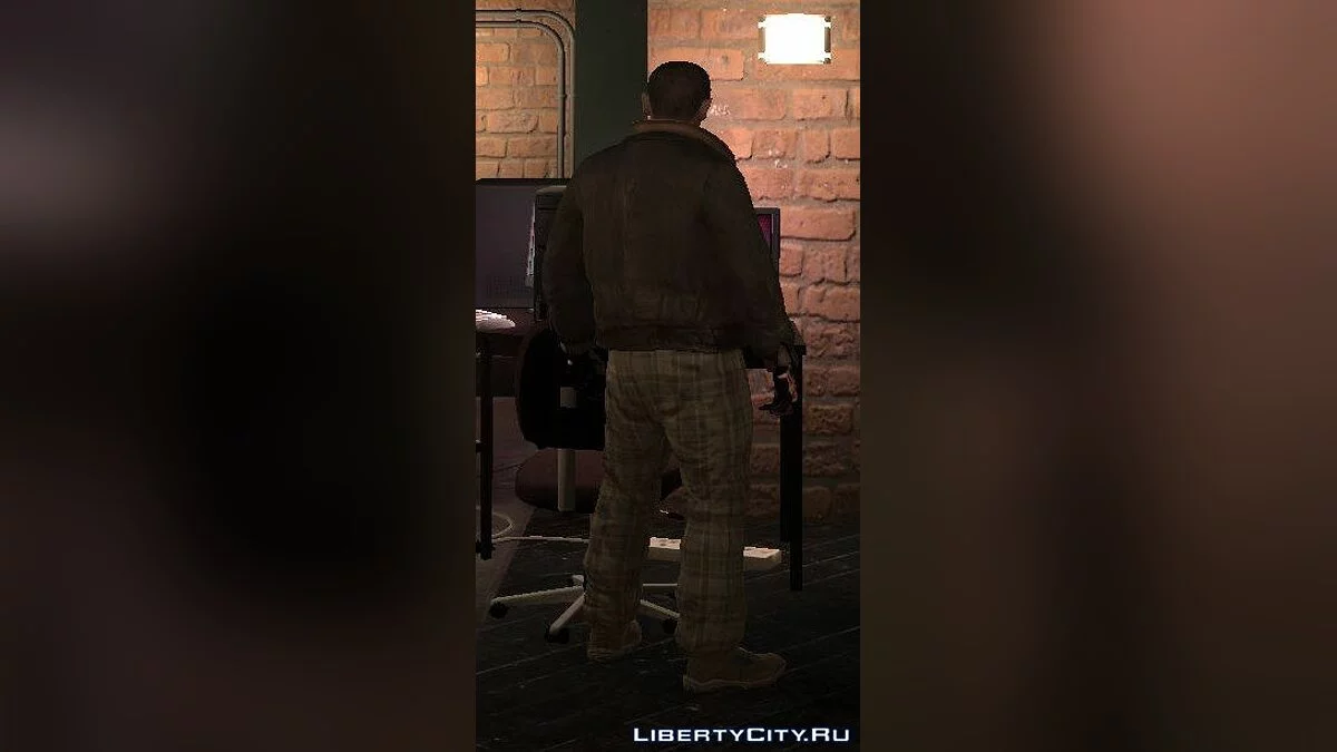 Pantalon à carreaux marron / GTA 4