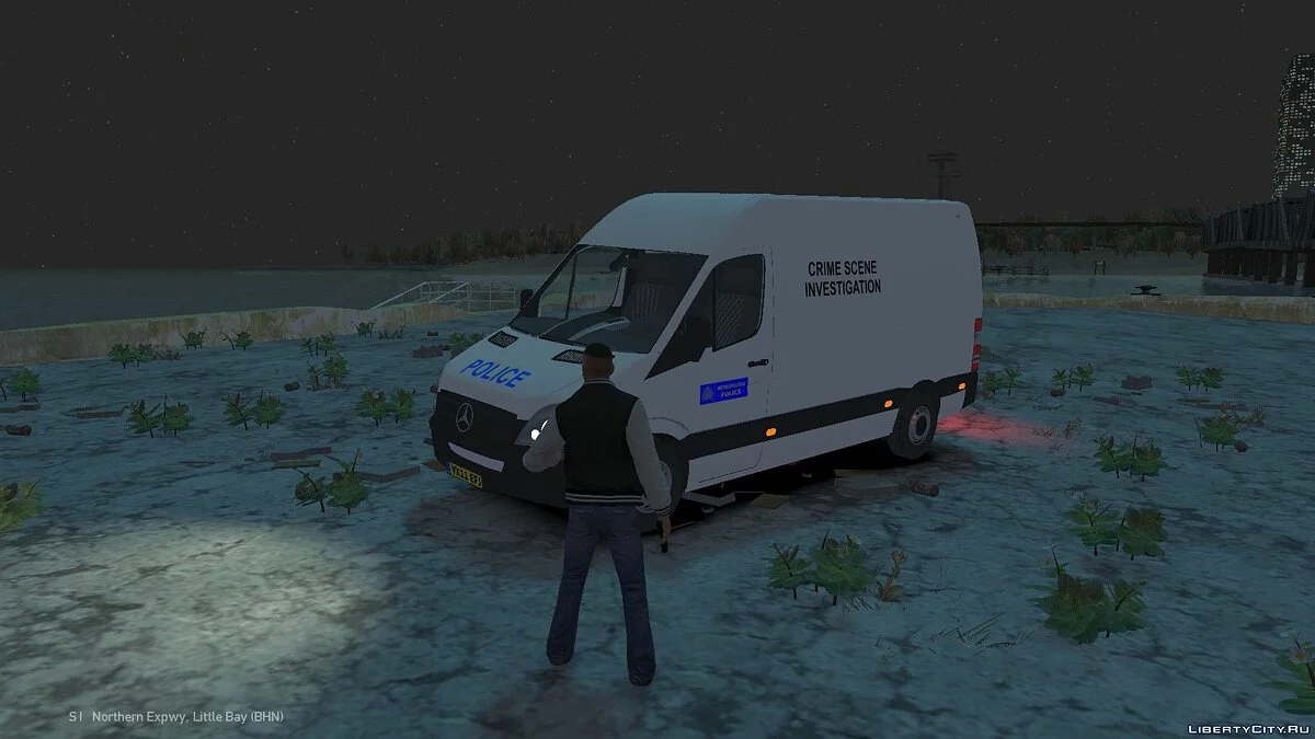 Mercedes Benz Sprinter London Polizei Leichenschau / GTA 4