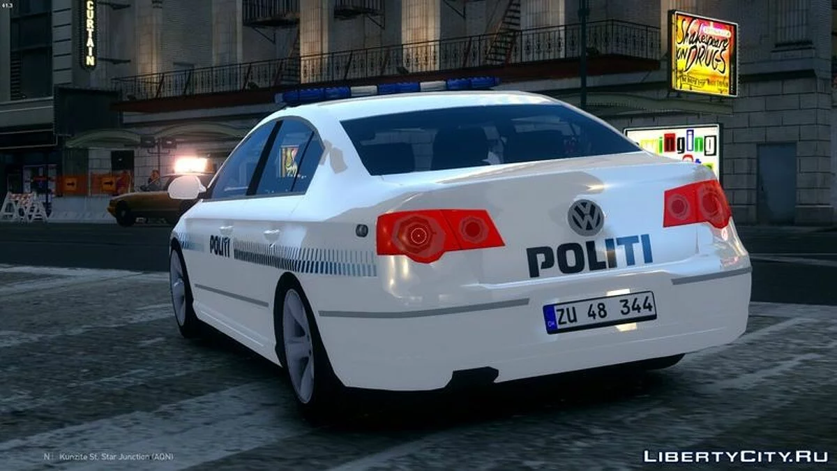 Volkswagen Passat B6 Limousine - Dänische Polizei - W. Vorlage / GTA 4