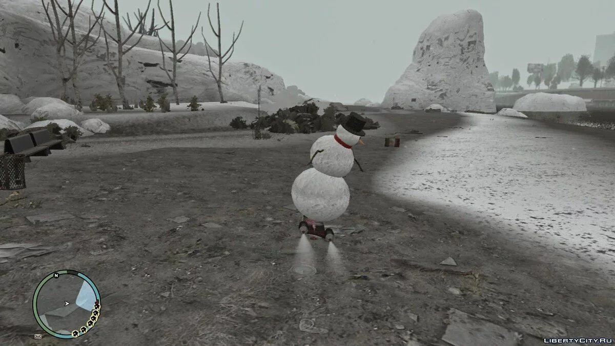 Mod de muñeco de nieve radical (+Snowboard) / GTA 4