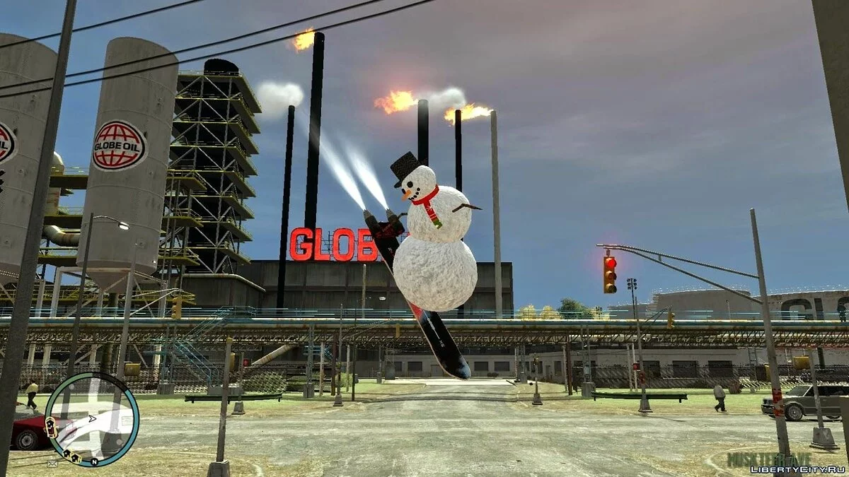 Mod de muñeco de nieve radical (+Snowboard) / GTA 4