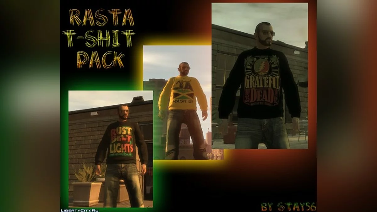 Paquete de camisetas Rasta / GTA 4