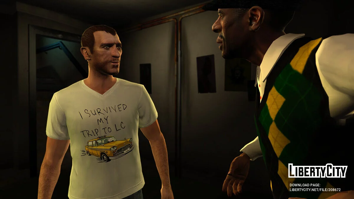 تي شيرت برقبة على شكل حرف V لـ Niko Bellic / جي تي إيه 4