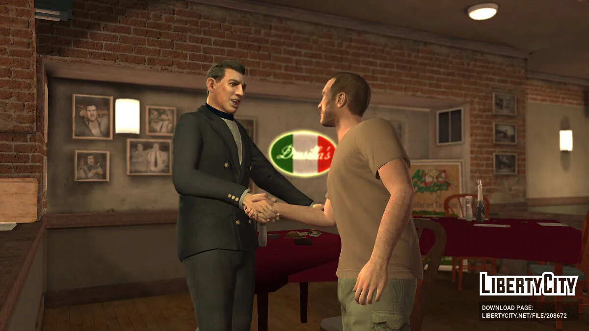 تي شيرت برقبة على شكل حرف V لـ Niko Bellic / جي تي إيه 4