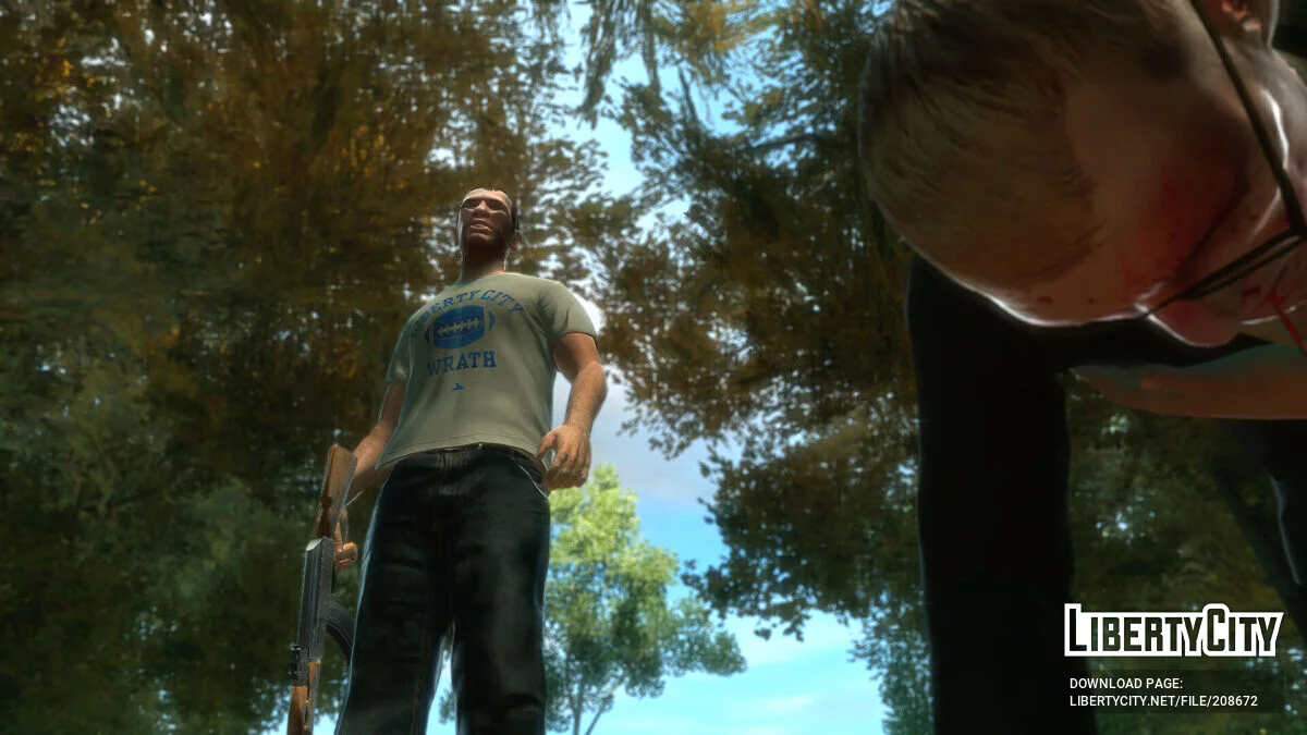 تي شيرت برقبة على شكل حرف V لـ Niko Bellic / جي تي إيه 4