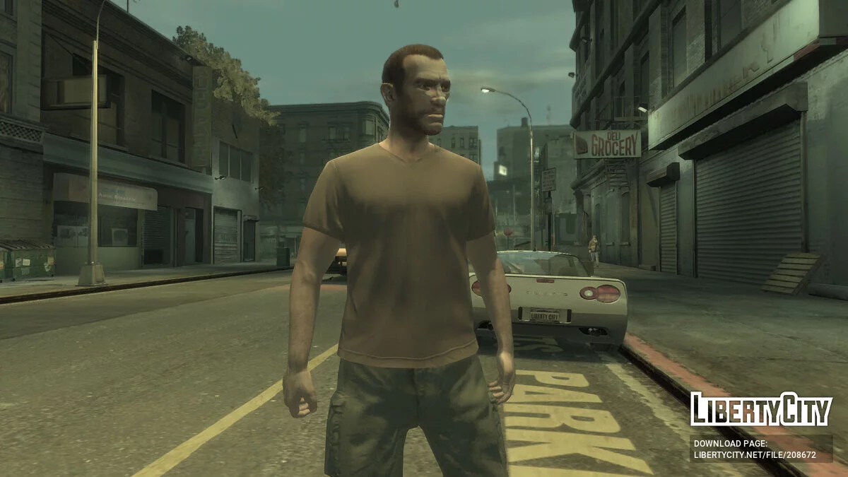 تي شيرت برقبة على شكل حرف V لـ Niko Bellic / جي تي إيه 4