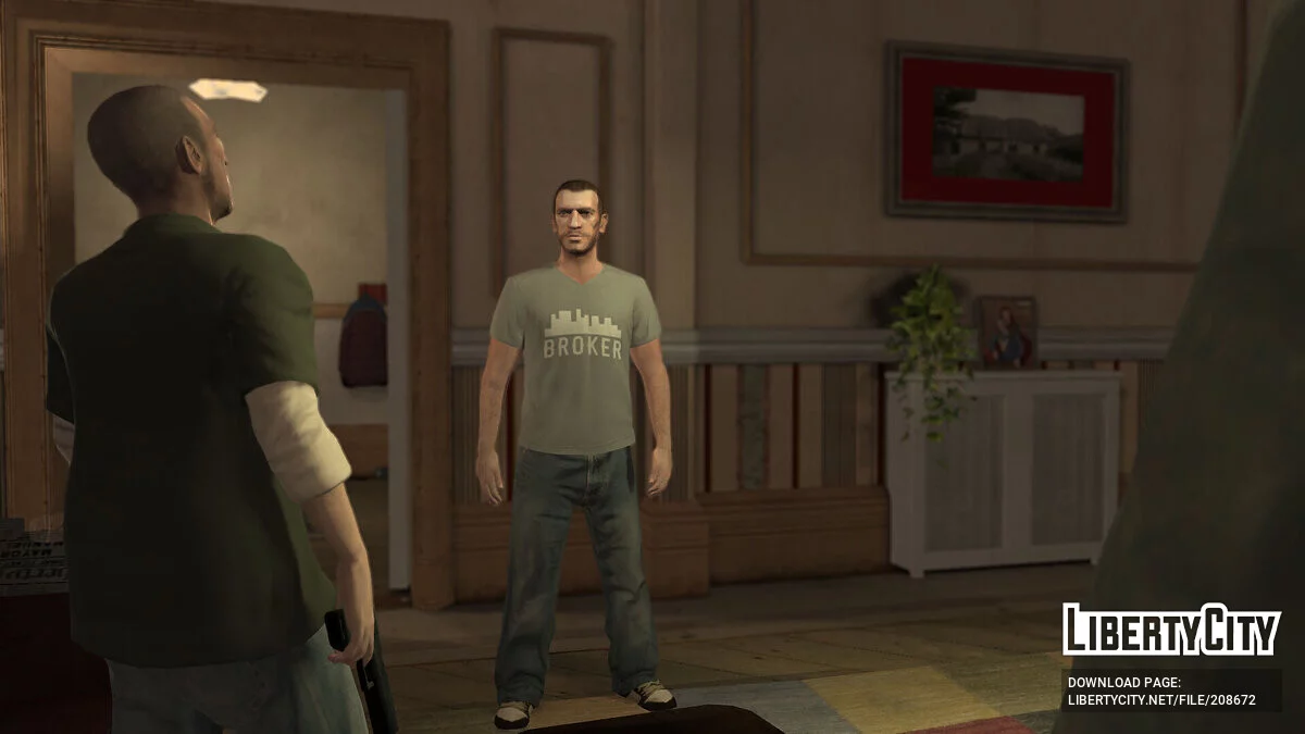 تي شيرت برقبة على شكل حرف V لـ Niko Bellic / جي تي إيه 4