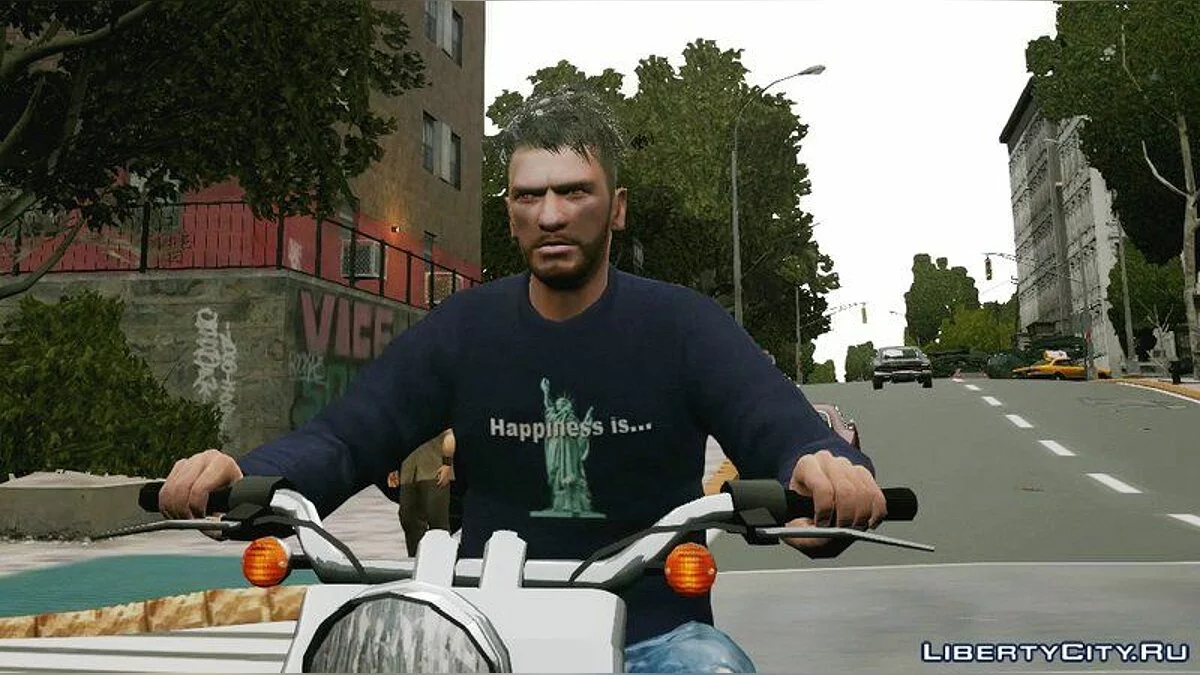 Стрижка полубокс і невелика борода для Ніко / GTA 4