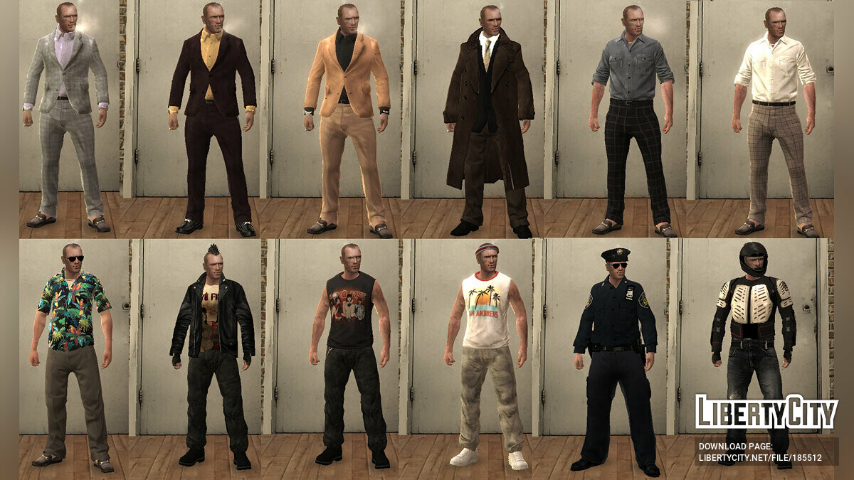 Download Big collection of clothes for GTA 4