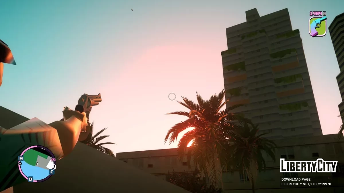 Standard Waffenmodell Texturänderungen + klassische Symbole & Sounds für GTA Vice City Nextgen Edition / GTA 4