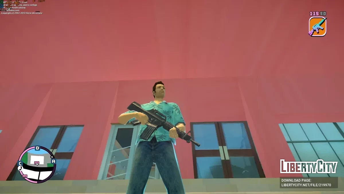 Standard Waffenmodell Texturänderungen + klassische Symbole & Sounds für GTA Vice City Nextgen Edition / GTA 4