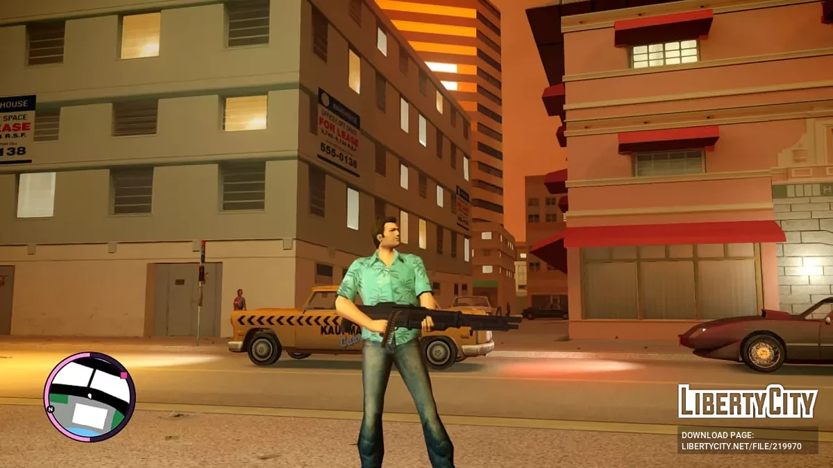 Standard Waffenmodell Texturänderungen + klassische Symbole & Sounds für GTA Vice City Nextgen Edition / GTA 4