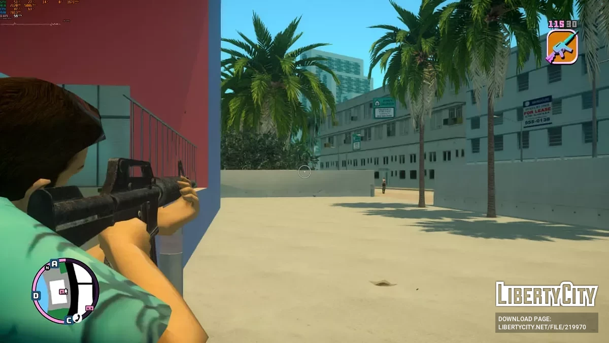 Standard Waffenmodell Texturänderungen + klassische Symbole & Sounds für GTA Vice City Nextgen Edition / GTA 4