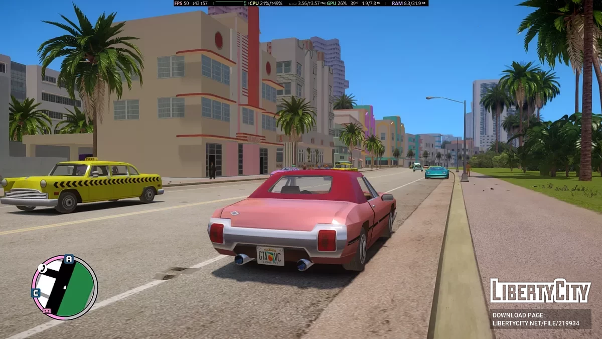 Моє особисте перетекстурування автомобіля для GTA Vice City Nextgen Edition / GTA 4