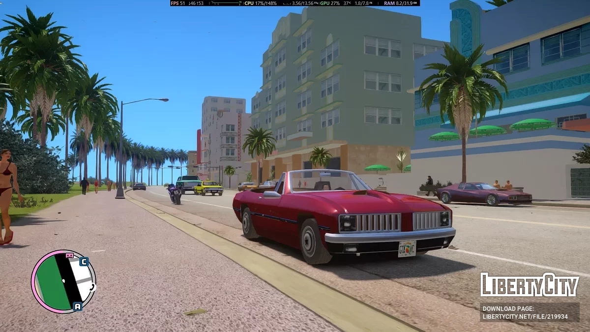 Моє особисте перетекстурування автомобіля для GTA Vice City Nextgen Edition / GTA 4