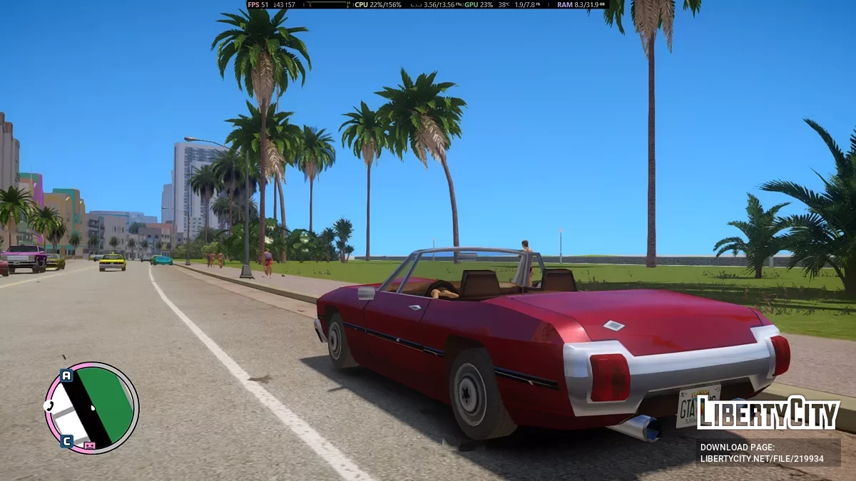 Моє особисте перетекстурування автомобіля для GTA Vice City Nextgen Edition / GTA 4