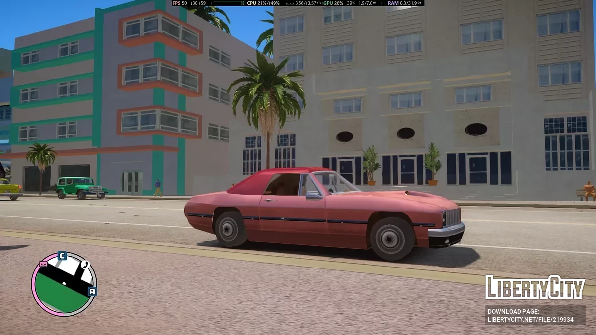 Моє особисте перетекстурування автомобіля для GTA Vice City Nextgen Edition / GTA 4