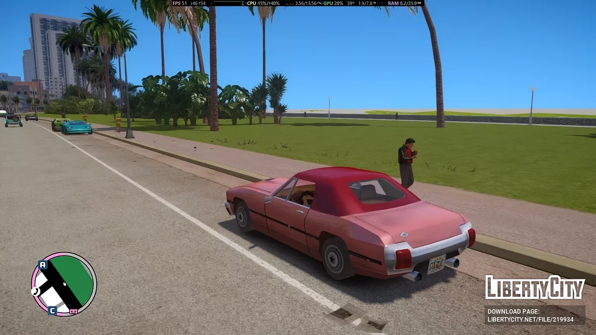 Моє особисте перетекстурування автомобіля для GTA Vice City Nextgen Edition / GTA 4