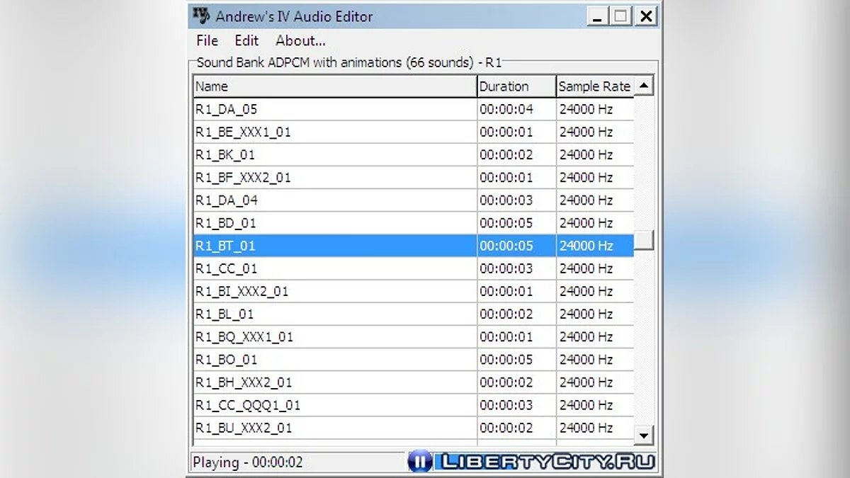 Аудіоредактор Andrew's IV / GTA 4
