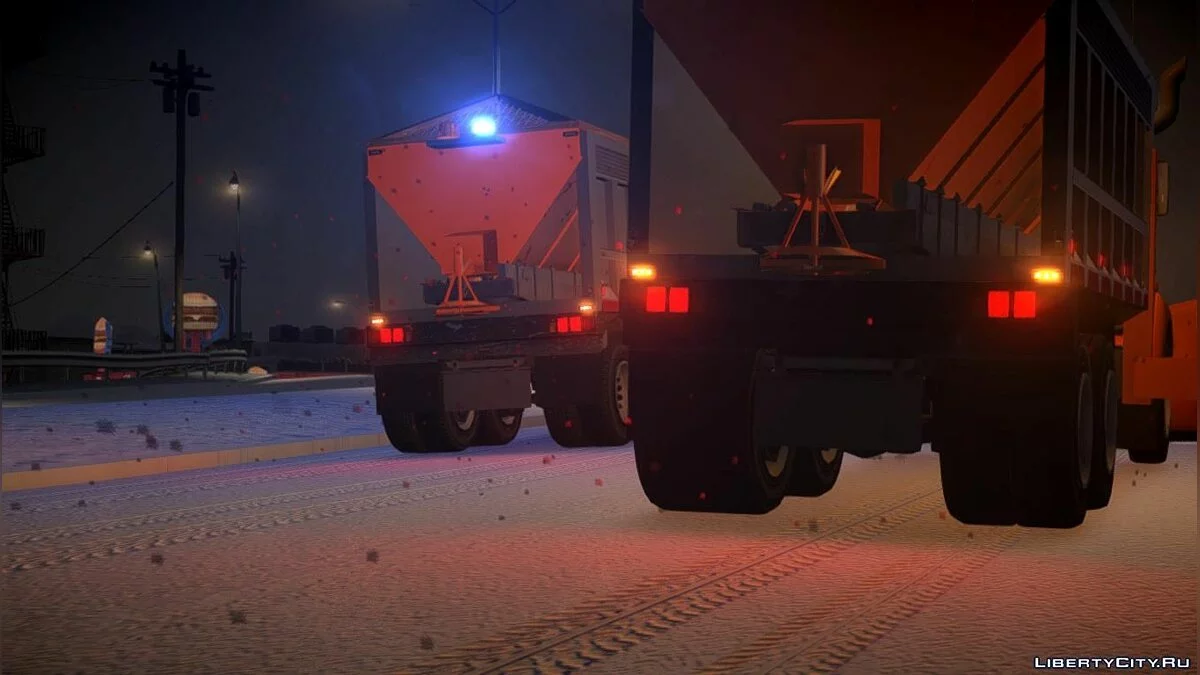 GTA 4 Biff Снігоприбирач з рухомим бічним плугом [ELS 8.0] / GTA 4